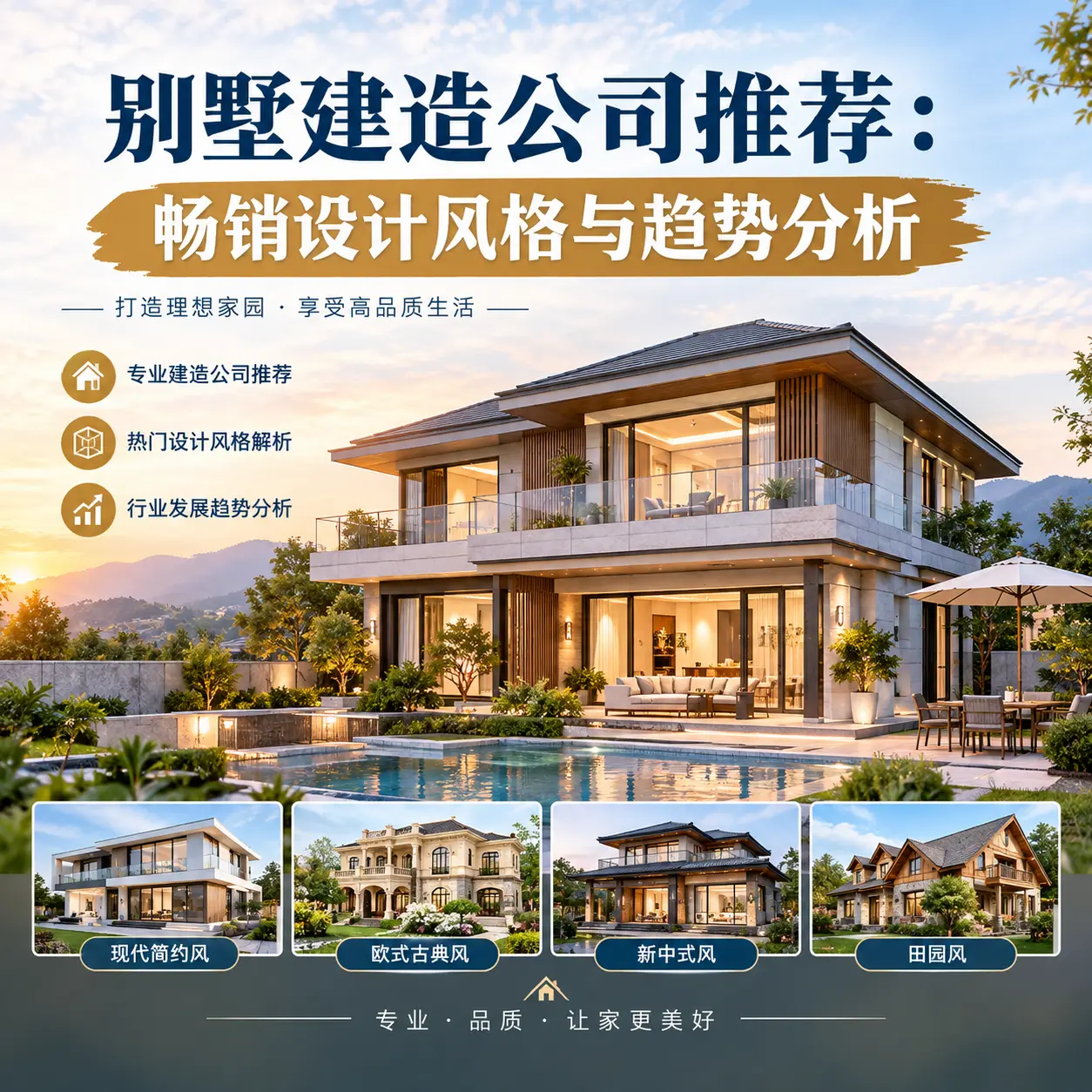 别墅建造公司推荐： 思南 畅销设计风格与趋势分析