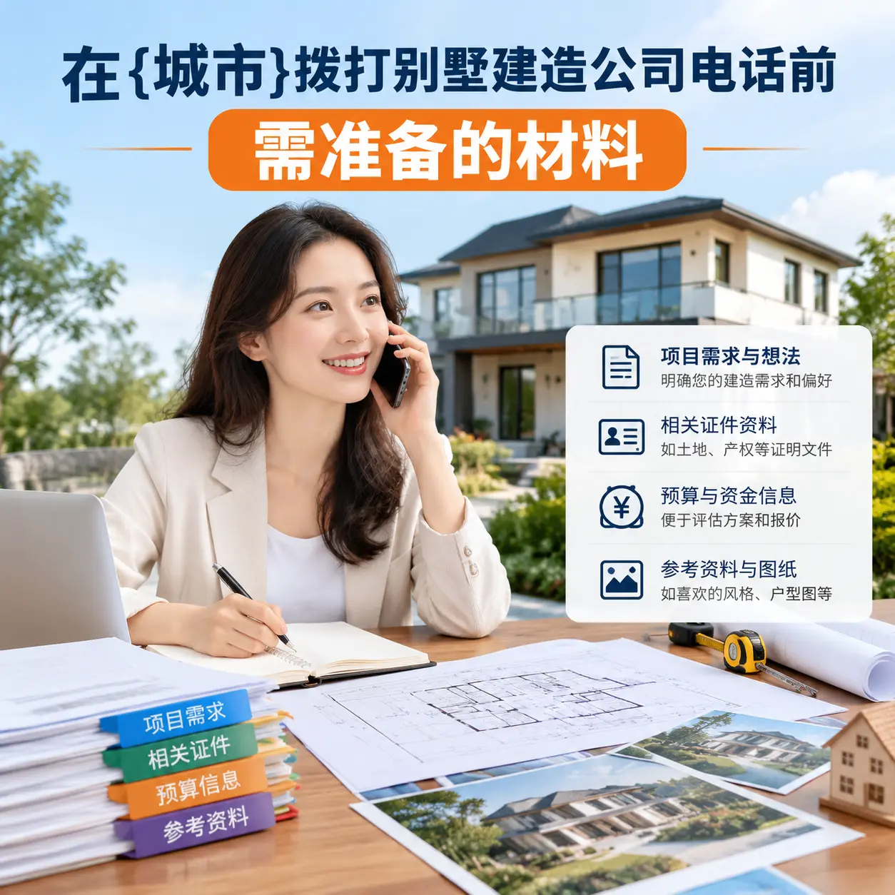 在思南拨打别墅建造公司电话前需准备的材料