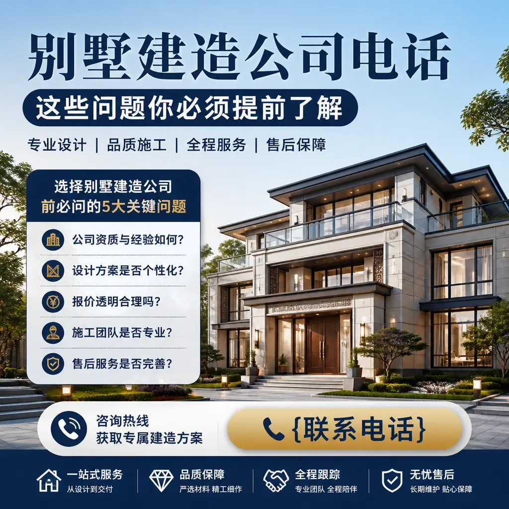 思南别墅建造公司电话，这些问题你必须提前了解