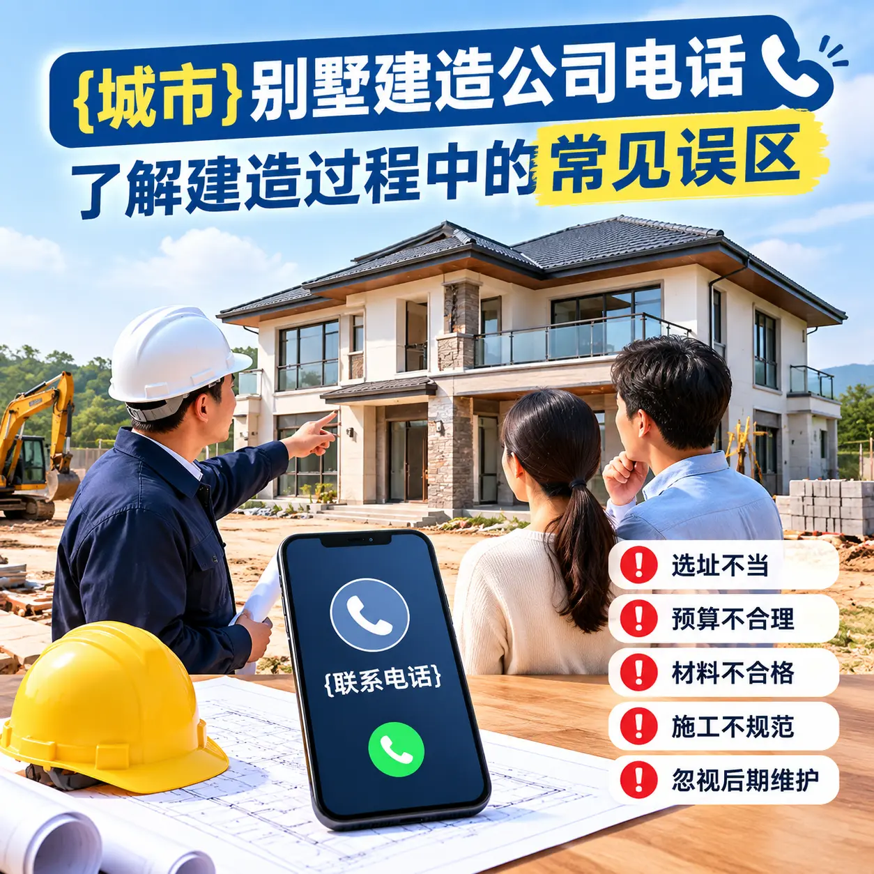 思南别墅建造公司电话,了解建造过程中的常见误区