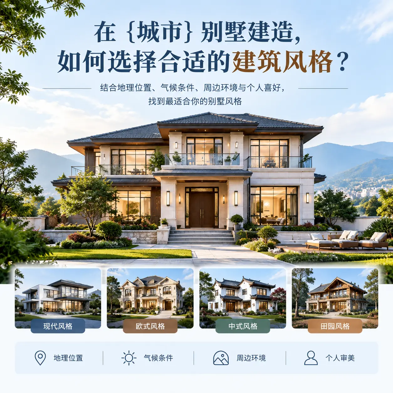 在 思南 别墅建造，如何选择合适的建筑风格？